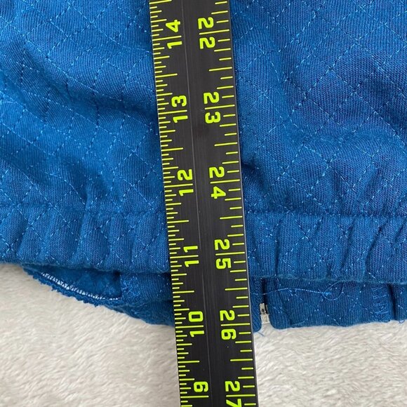 Bon Worth Womens Jacket Medium Quilted Full Zip High Neck Elastic Waist Blue - Picture 3 of 8